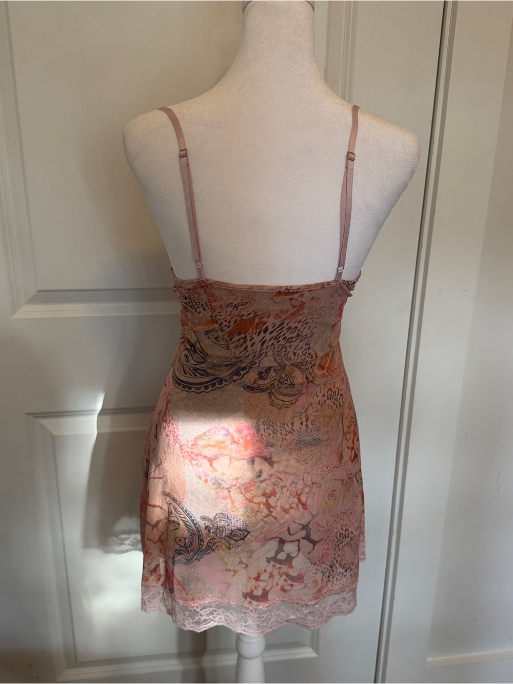I.AM.GIA pink lace slip dress with floral print - Picture 3 of 4
